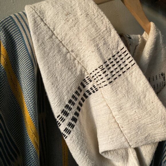 Striped Hooded Poncho Jacket - Picture 6 of 11